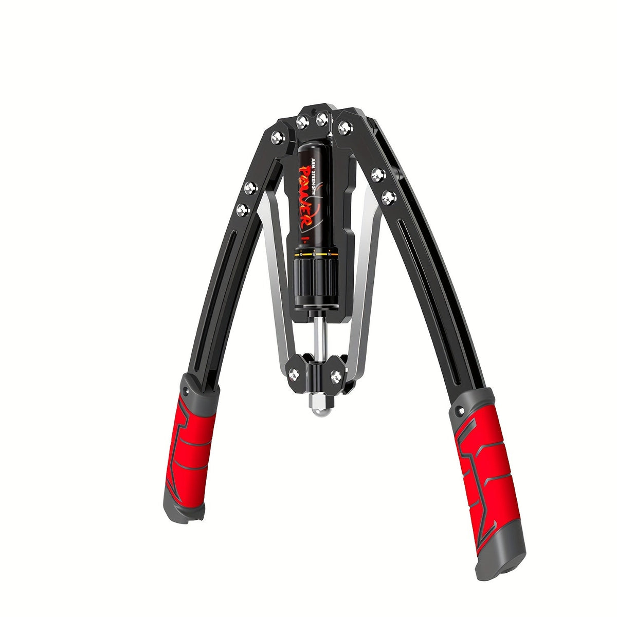 Hydraulic Arm Trainer Adjustable Resistance 22-440 lbs Carbon Steel Home Gym Equipment Chest Shoulder Back Multi-Muscle Workout Foldable Design 20-Level Resistance Non-Slip Handle Fitness Trainer Red