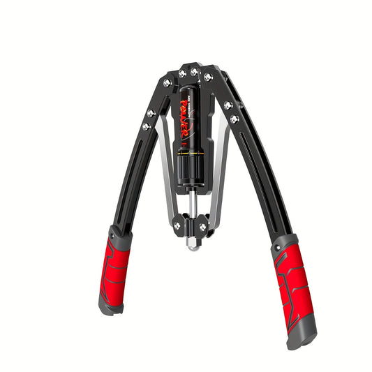 Hydraulic Arm Trainer with 20 Resistance Levels, 22–440 lb, Foldable Red Design