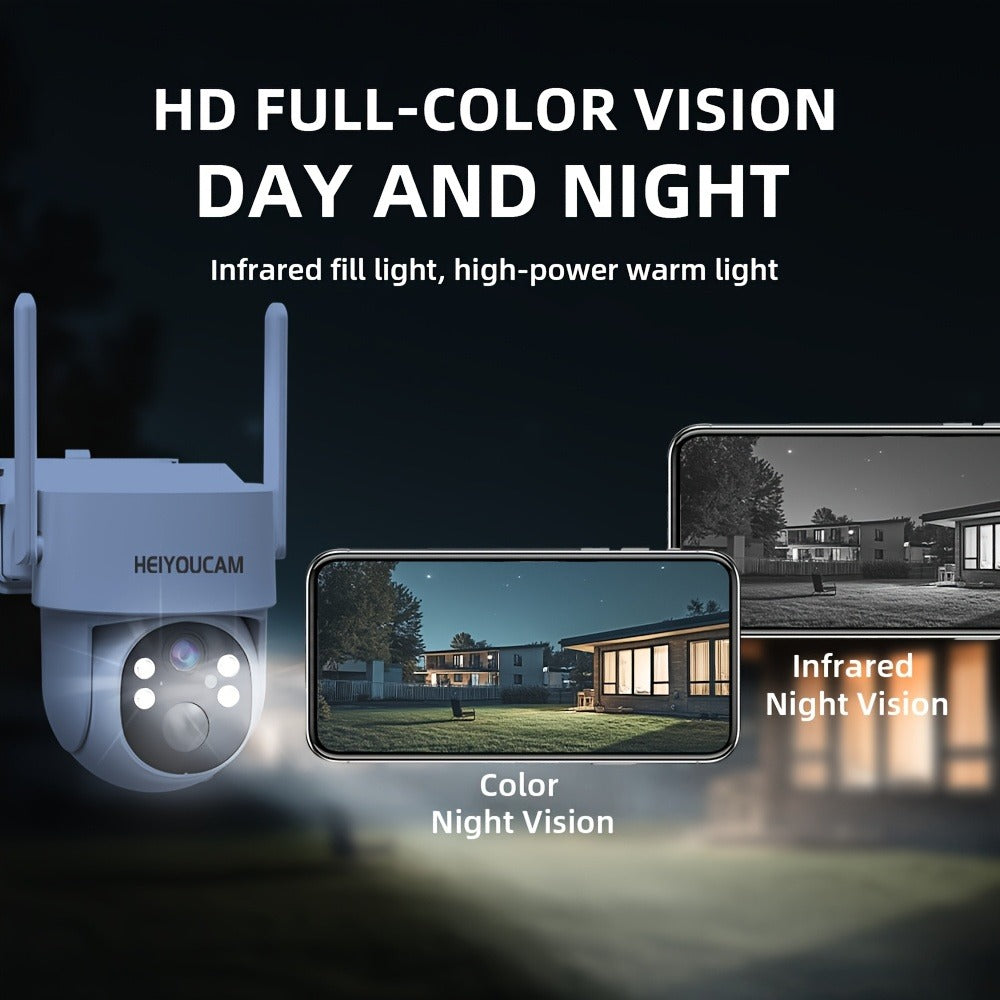 360° Solar PTZ Outdoor Security Camera 3MP, AI Human Auto-Tracking, Smart Siren Alarm, Spotlight Color Night Vision, Two-Way Audio, Weatherproof WiFi – Wire-Free Solar CCTV with Active Deterrent