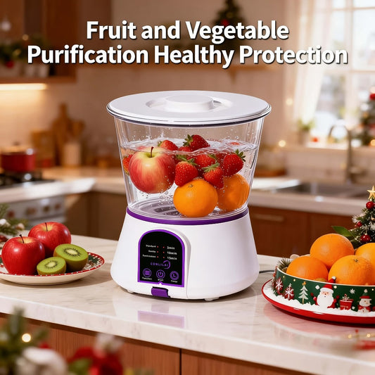 Fruit and Vegetable Cleaner Machine with Rechargeable Single or Dual Battery Options