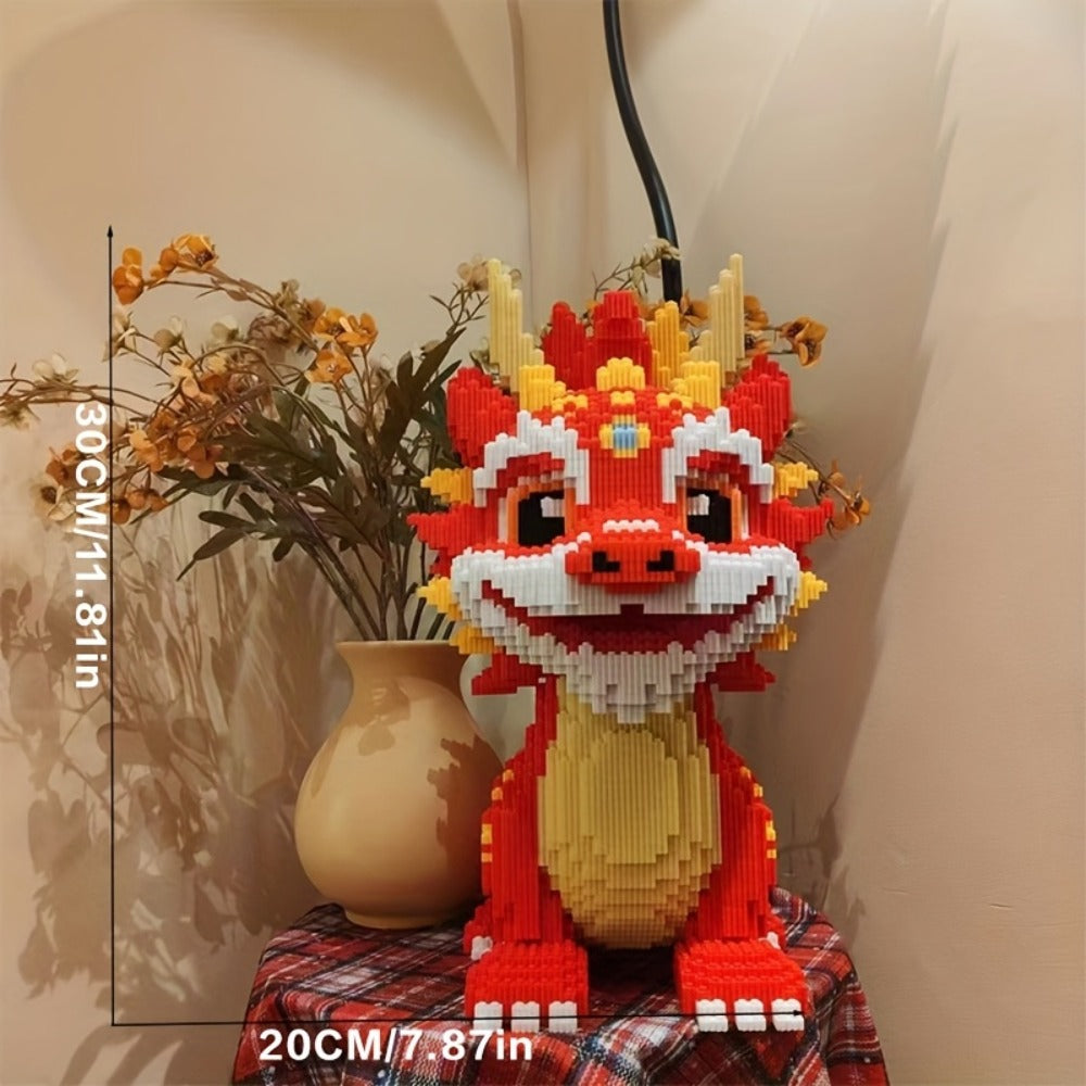 4500-Piece 3D Chinese Dragon Model Assembly Set, Model 8843