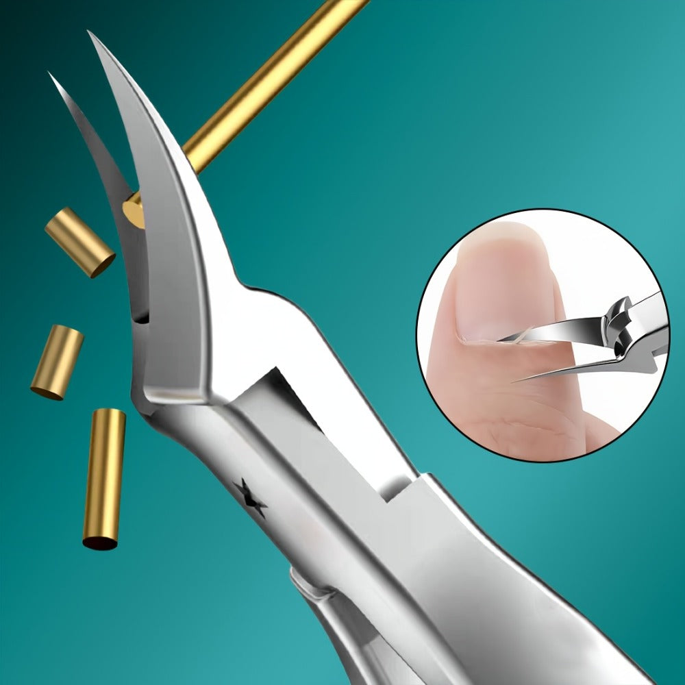 Ingrown Nail Clippers 4CR13 Stainless Steel Professional with Extended Blade & Open Jaw Design – Precision Cuticle Scissors & Dead Skin Trimmer for Thick Nails | Nail Art Tool for Men & Women