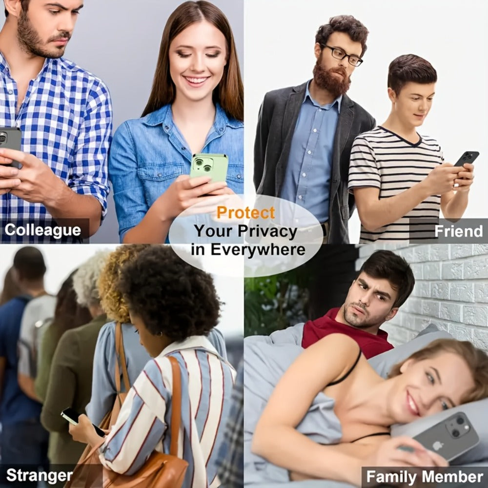 Anti-Spy Screen Protector for iPhone 10-Pack – Full Coverage Privacy Tempered Glass, Edge-to-Edge Shield, Compatible with iPhone 17 / 16 / 15 / 14 / 13 / 12 / 11 / XS Max / XR / X Series