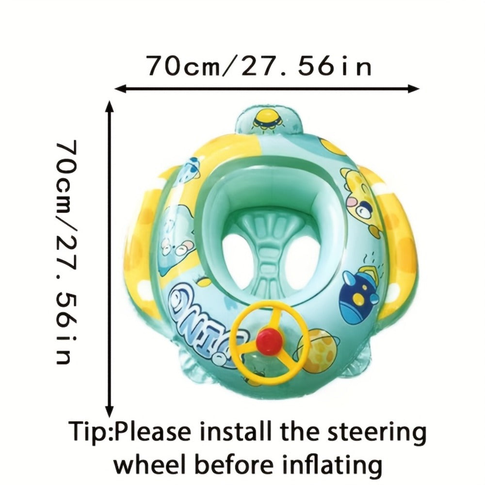 Cartoon Animal Novelty Inflatable Pool Float, Blue, Green or Pink