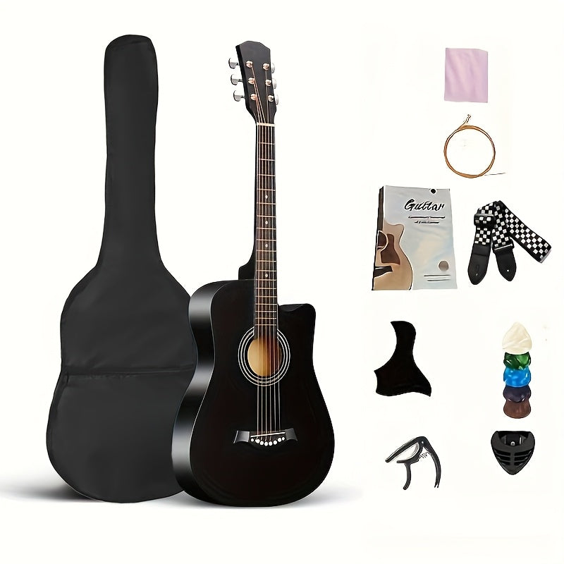 Acoustic Guitar shown in the Black option