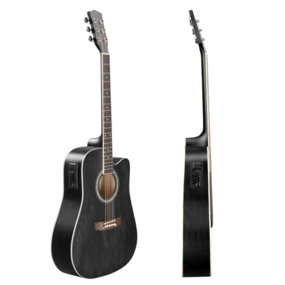 Acoustic Guitar, Adjustable, 10W, KMA101, 41-Inch, Black for Lessons and Practice detail image - detail view 3