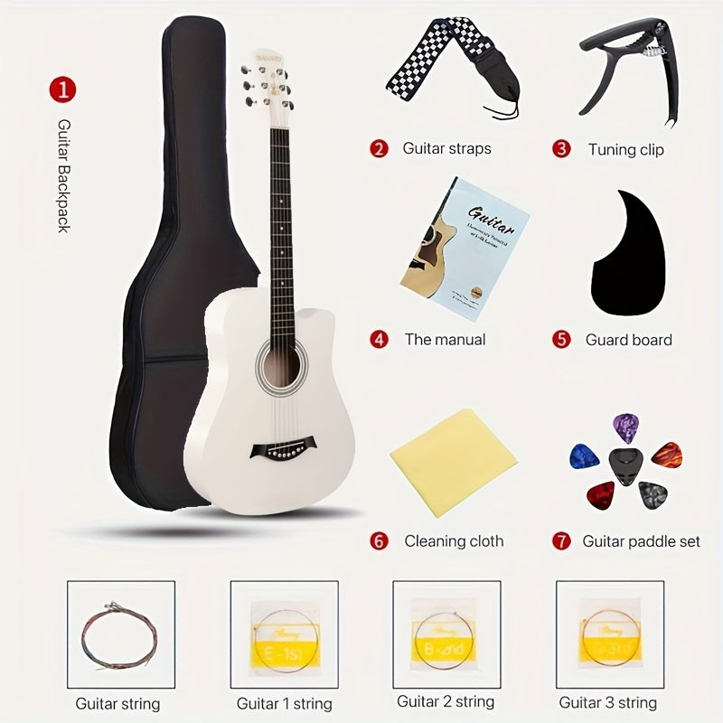 Acoustic Guitar shown in the White option