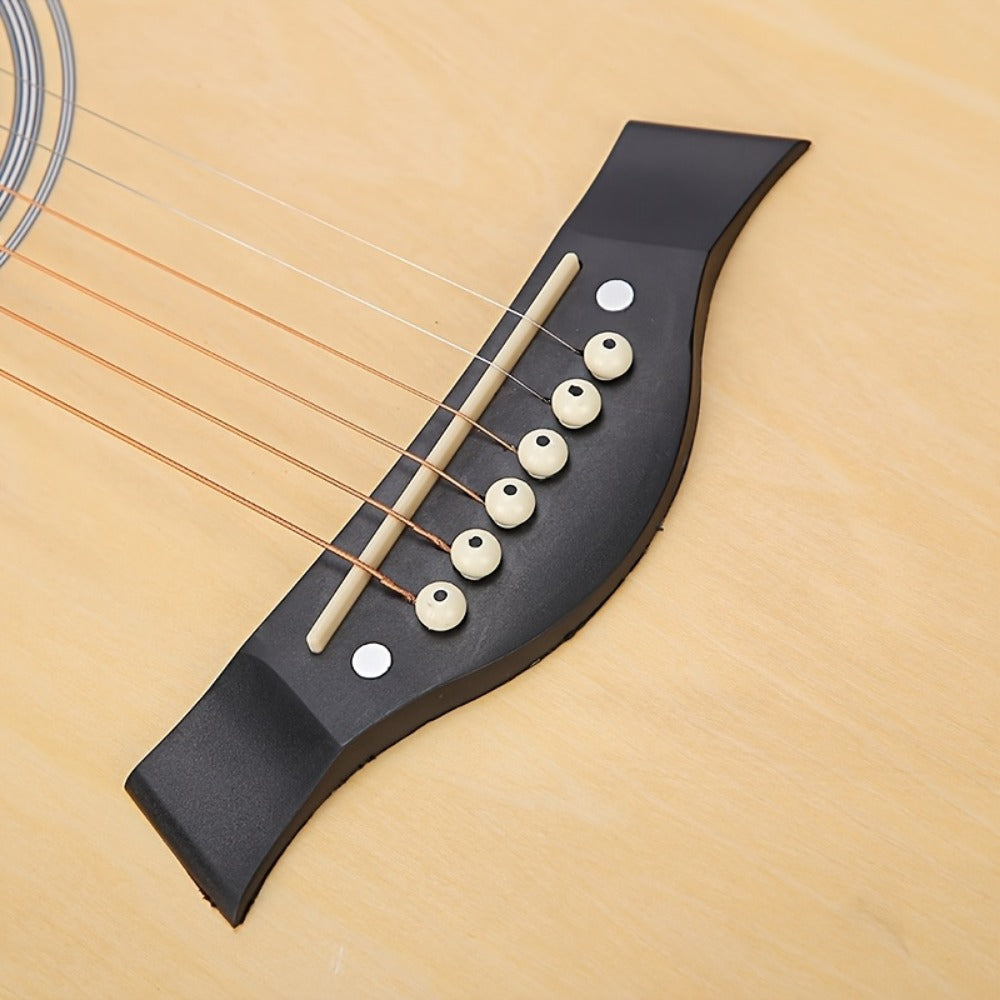 Acoustic Guitar, Blue-A, Full Size, Full-Size, Complete, Beginners for Lessons detail image - detail view 8