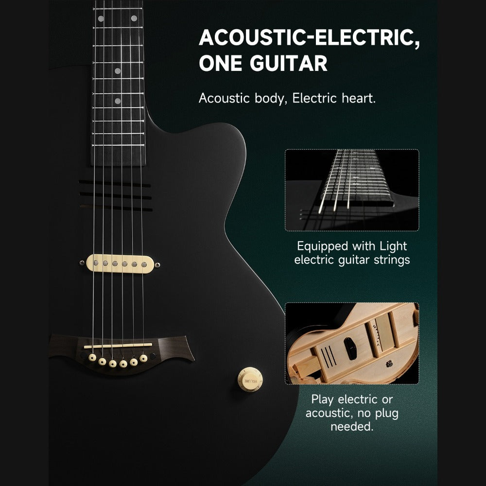 Acoustic Guitar, Portable, Starter, Kit for Lessons and Practice detail image - detail view 6