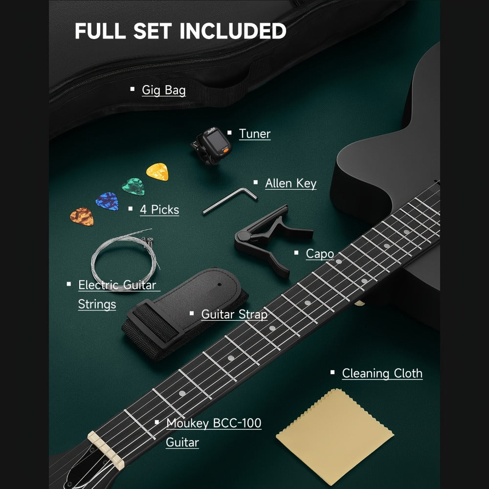 Acoustic Guitar, Portable, Starter, Kit for Lessons and Practice detail image - detail view 8
