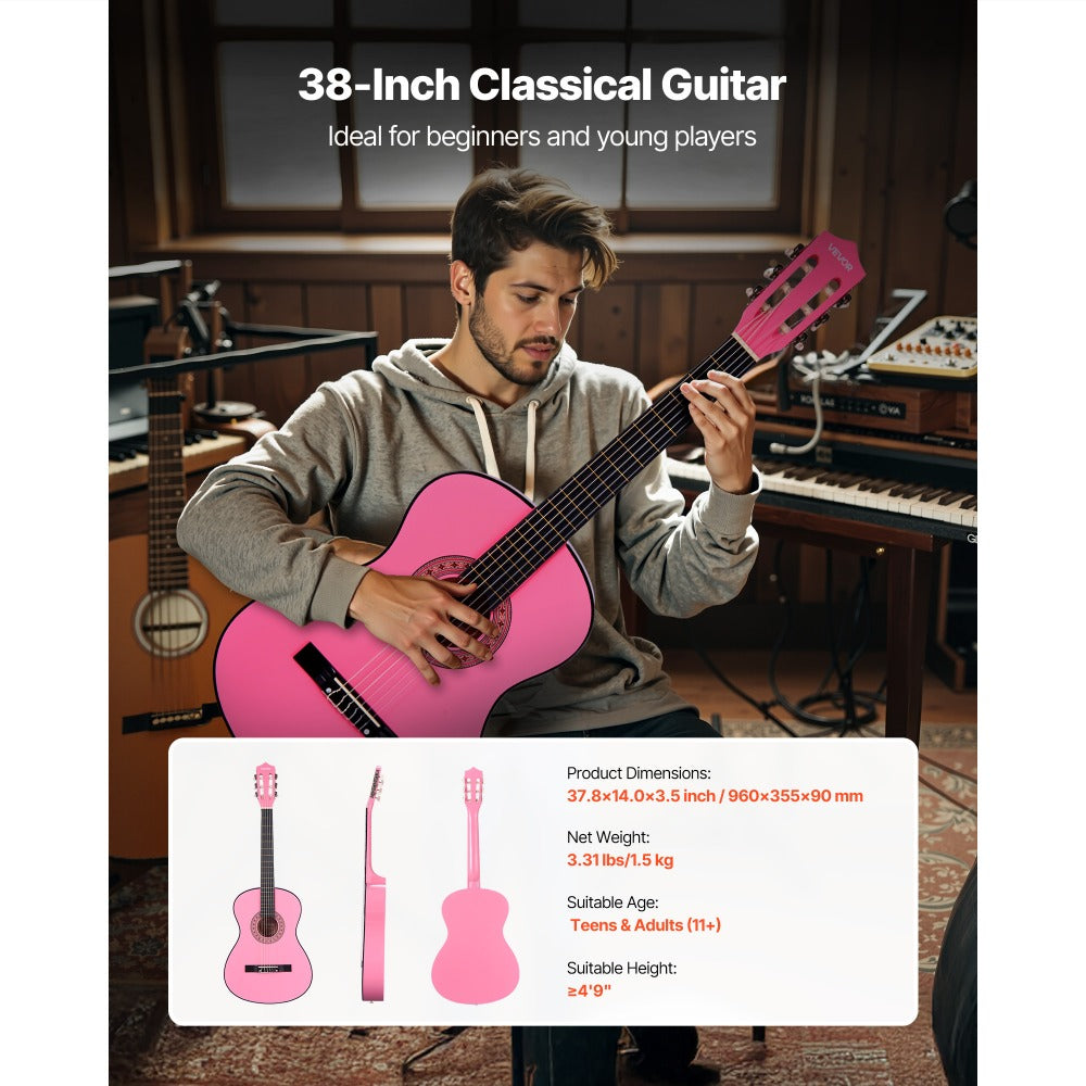 Acoustic Guitar, VEVOR, Classical, Beginner for Lessons and Practice detail image - detail view 31