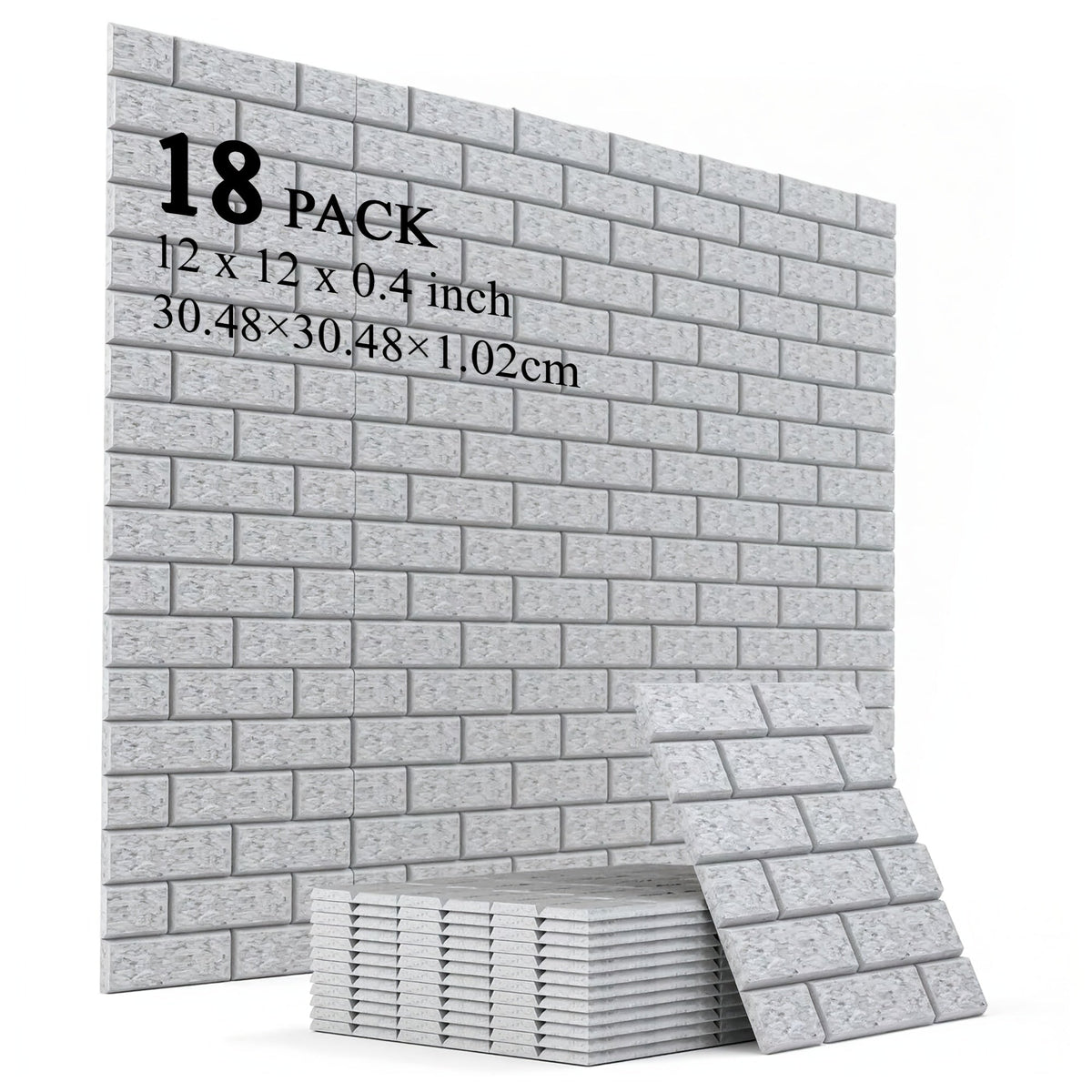 Acoustic Wall Panel shown in the Wall Tile Soundproof Panel 30L1H Light Gray option