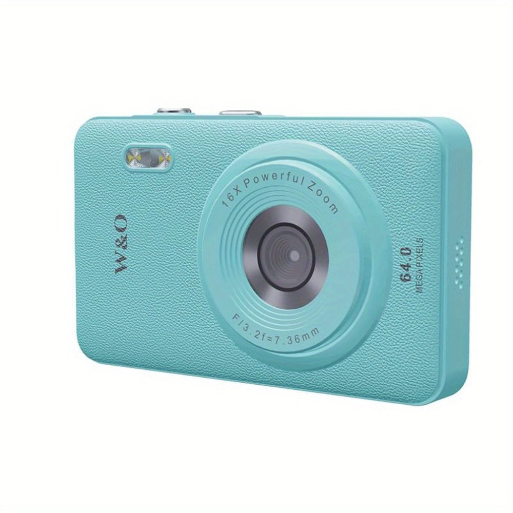 1080P HD Digital Camera 64MP 16x Zoom Vlogging Camera with 2.4-inch LCD Screen 32GB Memory Card Rechargeable Webcam for Photography Video Recording Beginners Kids Gift