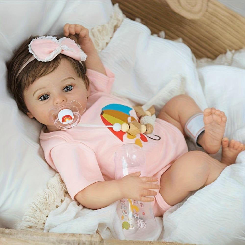 Realistic Newborn Reborn Baby Doll with Soft Body and Hand-Painted Skin