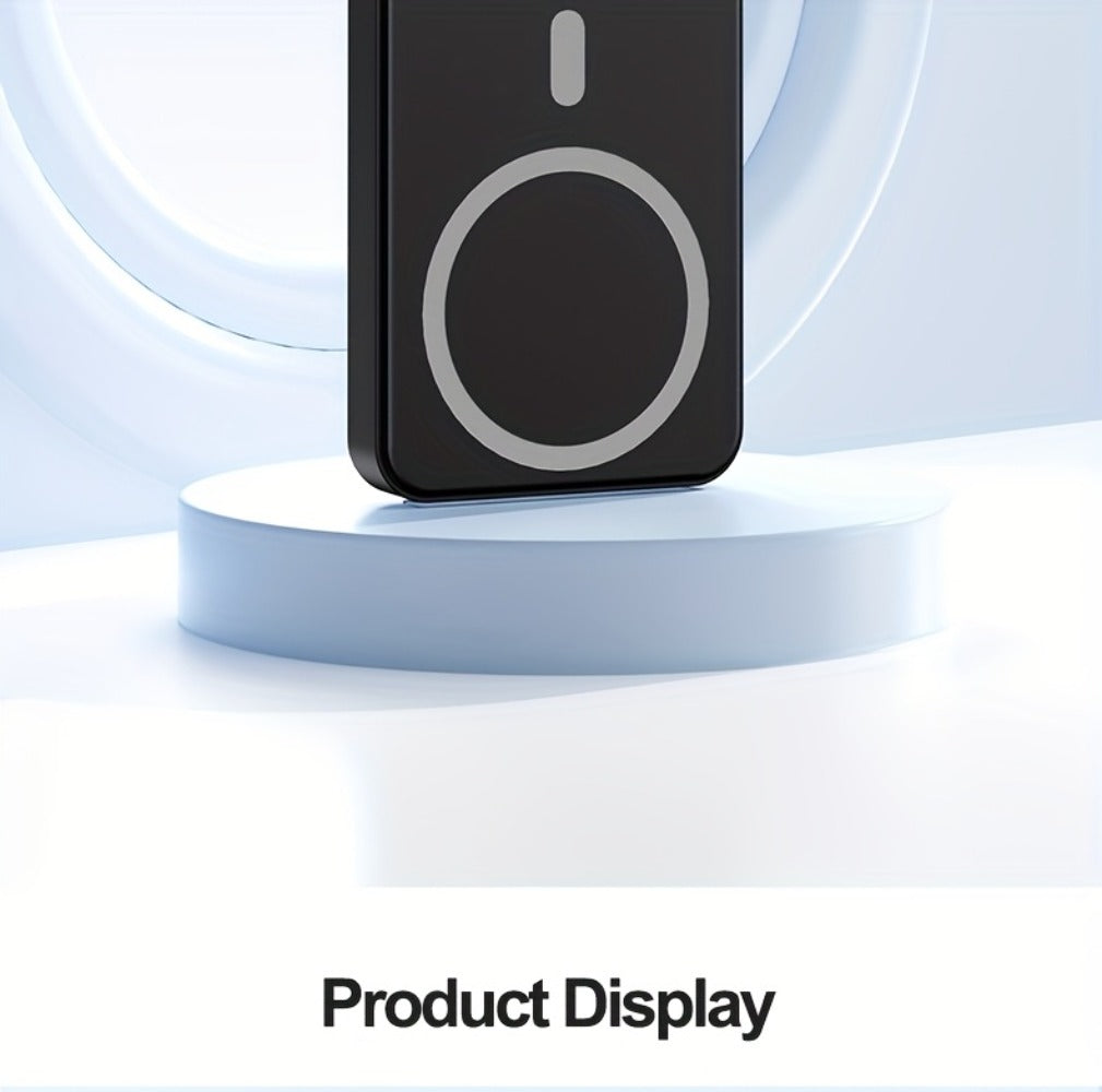 Magnetic Wireless Power Bank 10000mAh 22.5W Fast Charging Portable Charger with LED Display Built-in Kickstand PD20W USB-C Charges 3 Devices Travel Outdoor Black White Purple
