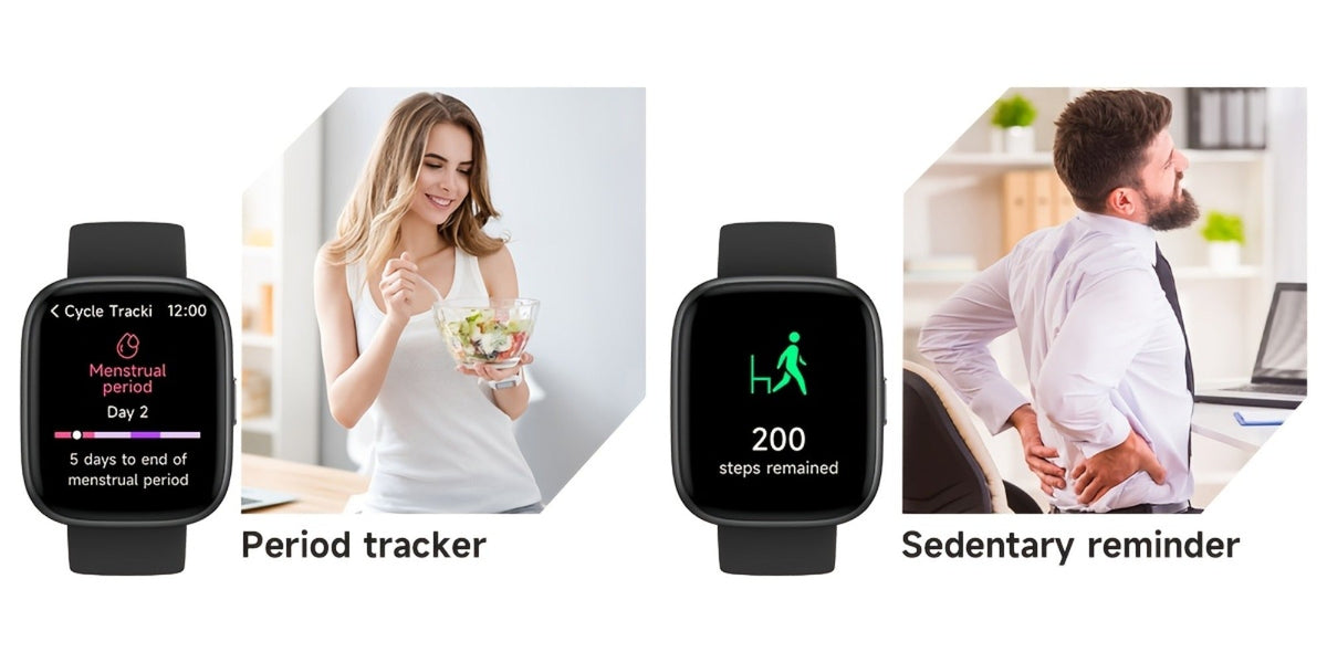 Alexa Built-in Waterproof Smartwatch 1.83" HD – Wireless Calling, 100+ Sport Modes, Heart Rate SpO2 Sleep Tracker, Optional Woven Strap – Unisex Black Green Purple Pink Gold White iPhone & Android