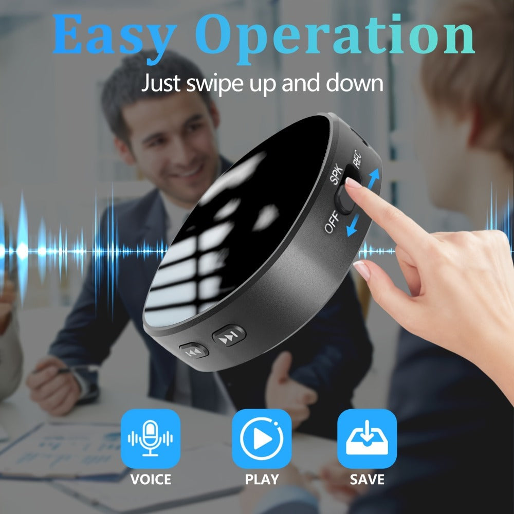 Voice Activated Recorder 64GB with AI Noise Reduction, Magnetic Digital Voice Recorder HD 3072kbps, 4000H Storage 100H Battery, Playback, 360° Mic, for Car Lectures Meetings Interviews