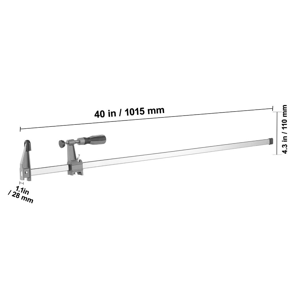 Bar Clamps for Woodworking 36 Inch 2-Pack, Quick-Change F Clamp Spreader with 600 lbs Load Limit, 2.5" Throat Depth, Cast Iron Jaw & Carbon Steel Slide Bar, Wood Clamps for Furniture & Metalworking