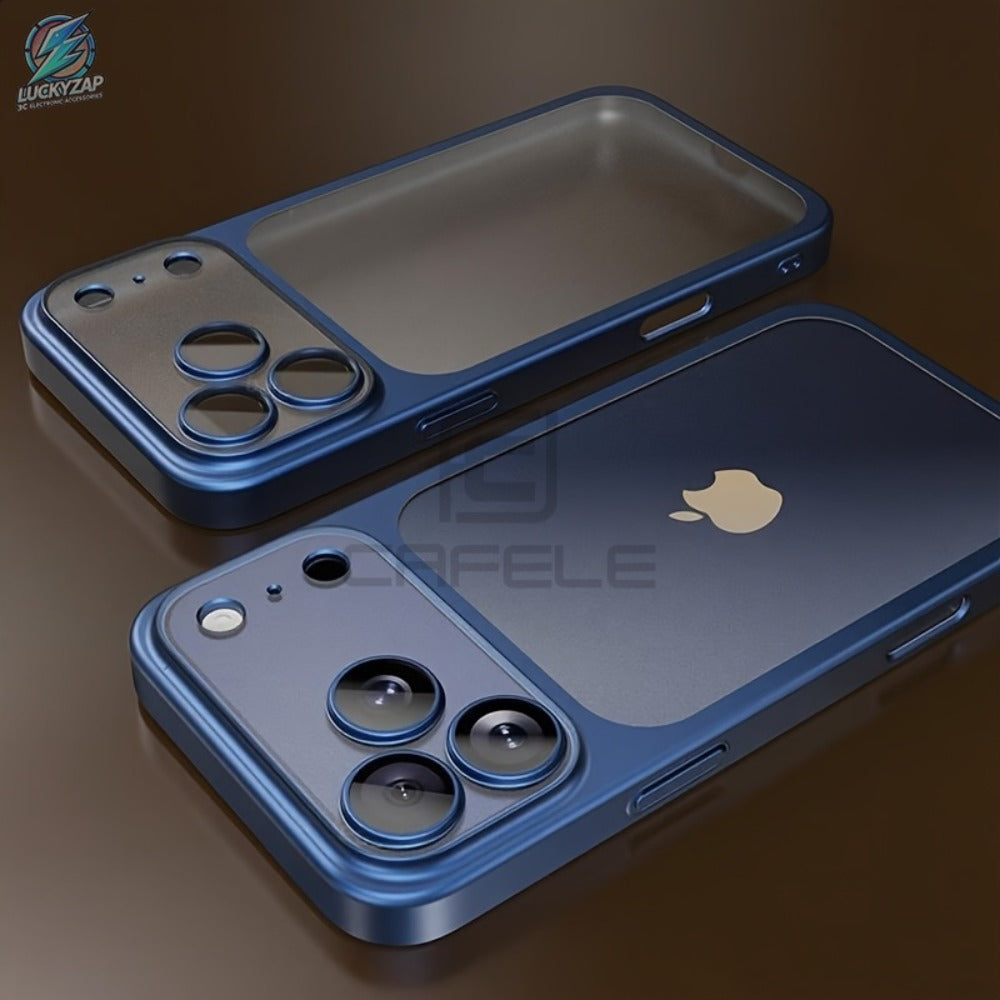 Matte Frosted Clear iPhone Case with Wireless Charging & Shockproof Lens Film for iPhone 17 16 15 14 13 12 Air Pro Max Plus – Anti-Fingerprint Slim Transparent Back Cover