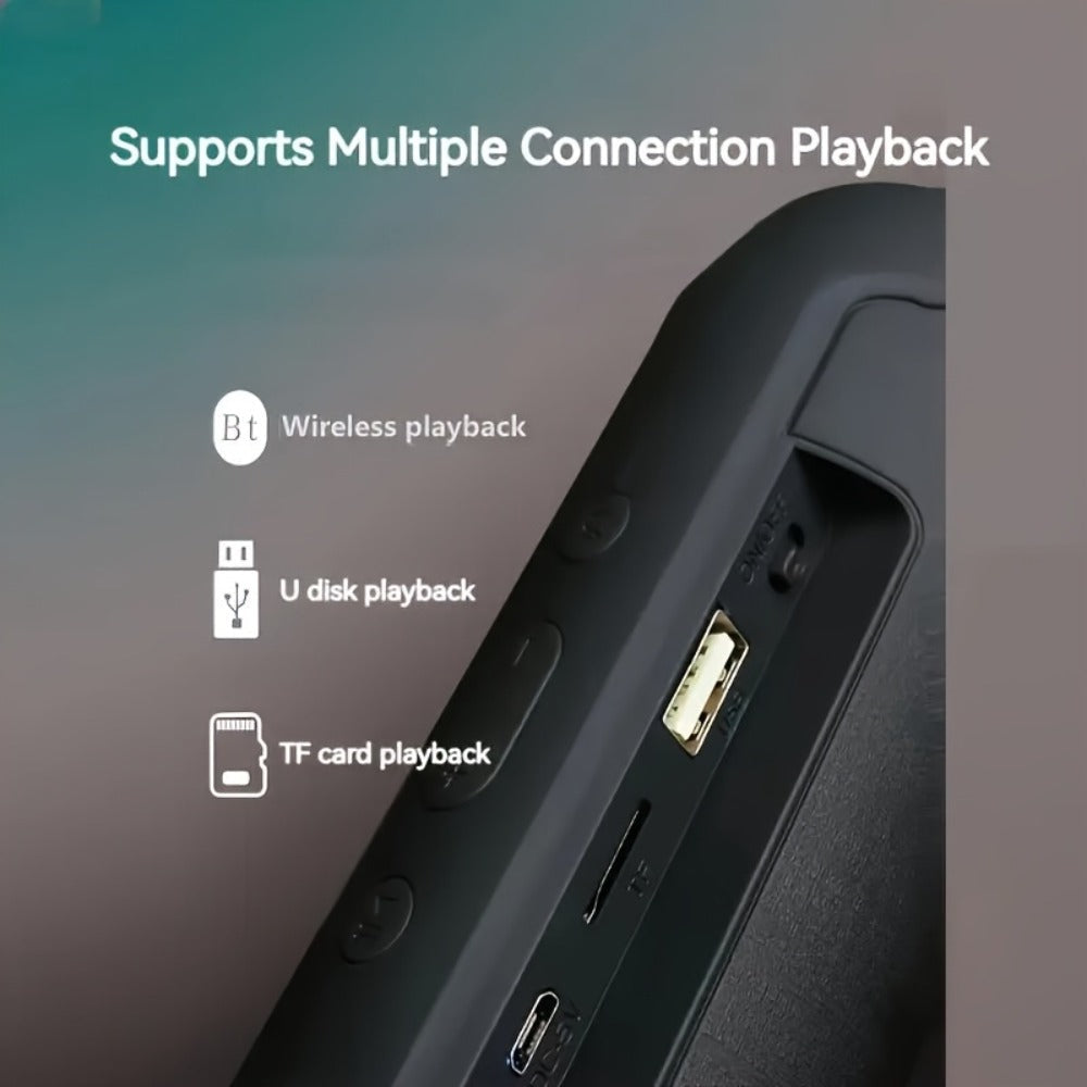 5.1 Channel Surround Sound Portable Wireless Bluetooth Speaker – USB-C Rechargeable Lithium Battery Speaker for Smartphones, Tablets, Outdoor Parties & Smart Devices, Stereo Audio System