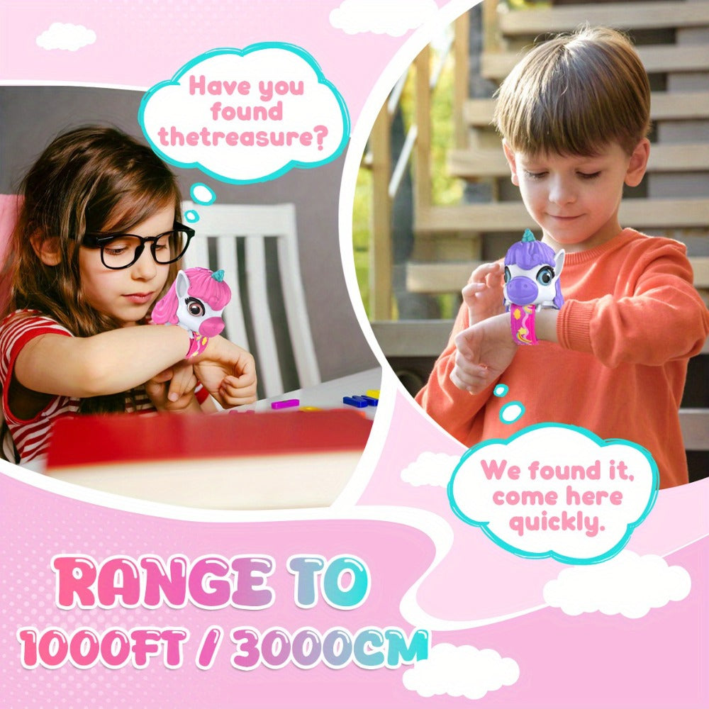 Unicorn Walkie Talkies for Kids 2 Pack, Glow in the Dark, Long Range 2-Way Radio Toy for Boys & Girls Ages 3-12, Outdoor Adventure Camping Hiking, Birthday Christmas Halloween Back to School Gift, Pink & Purple