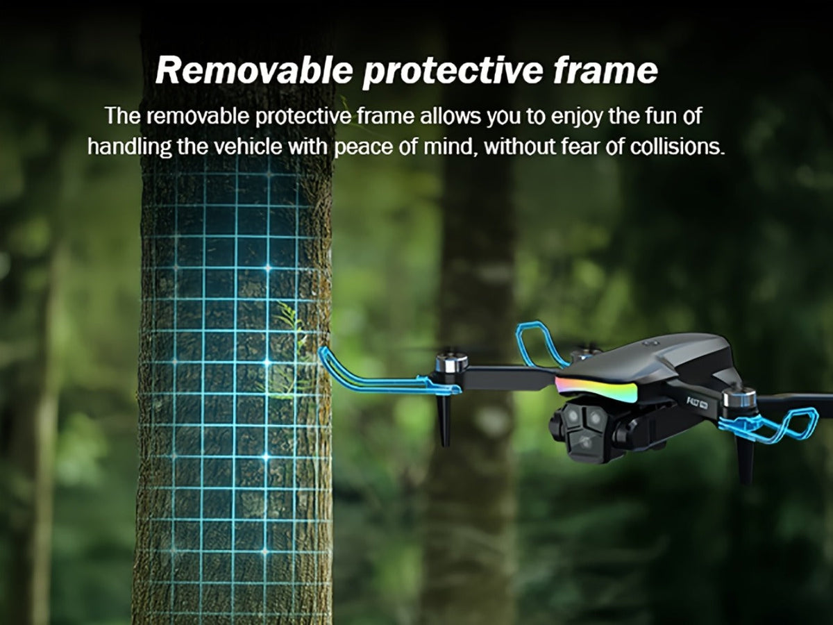 LCD Screen Drone Dual Cameras Brushless Motor Foldable RC Quadcopter Altitude Hold 3D Flips Headless Mode One-Key Takeoff Landing 32G SD Card | Beginner Adult Drone Gift for Kids Boys Girls