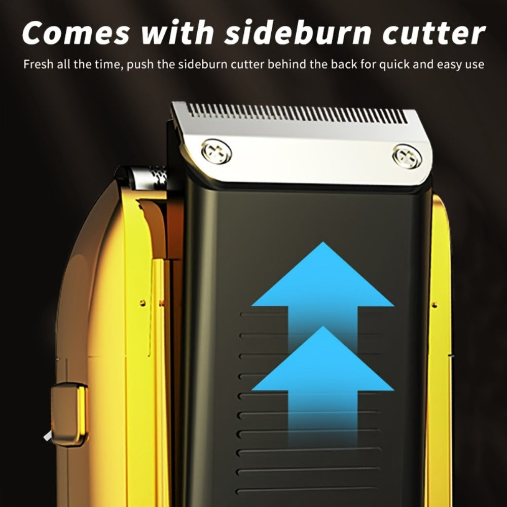 Bald Head Shaver & Beard Trimmer 2-in-1 Electric USB Rechargeable – Aluminum Foil Razor Professional Hair Clipper Grooming Tool for Men, Cordless Portable Silvery & Gold