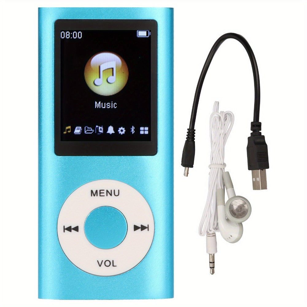 MP3 Player 8-Hour Battery 64GB Lossless FLAC, Slim 1.8 Inch LCD Aluminum Alloy Portable Music Player, Supports MP3 WMA FLAC APE, Playlist Shuffle Sleep Mode, TF Micro SD Card, Earphone & Cable Included