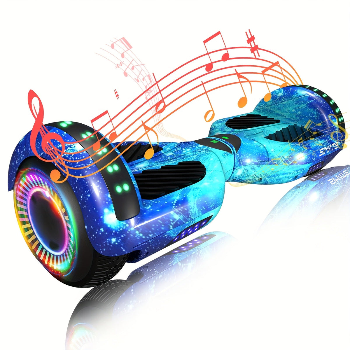 Self Balancing Hoverboard 6.5" LED Light Up Wheels 300W Motor 7.5MPH for Kids Teens Adults Multiple Colors