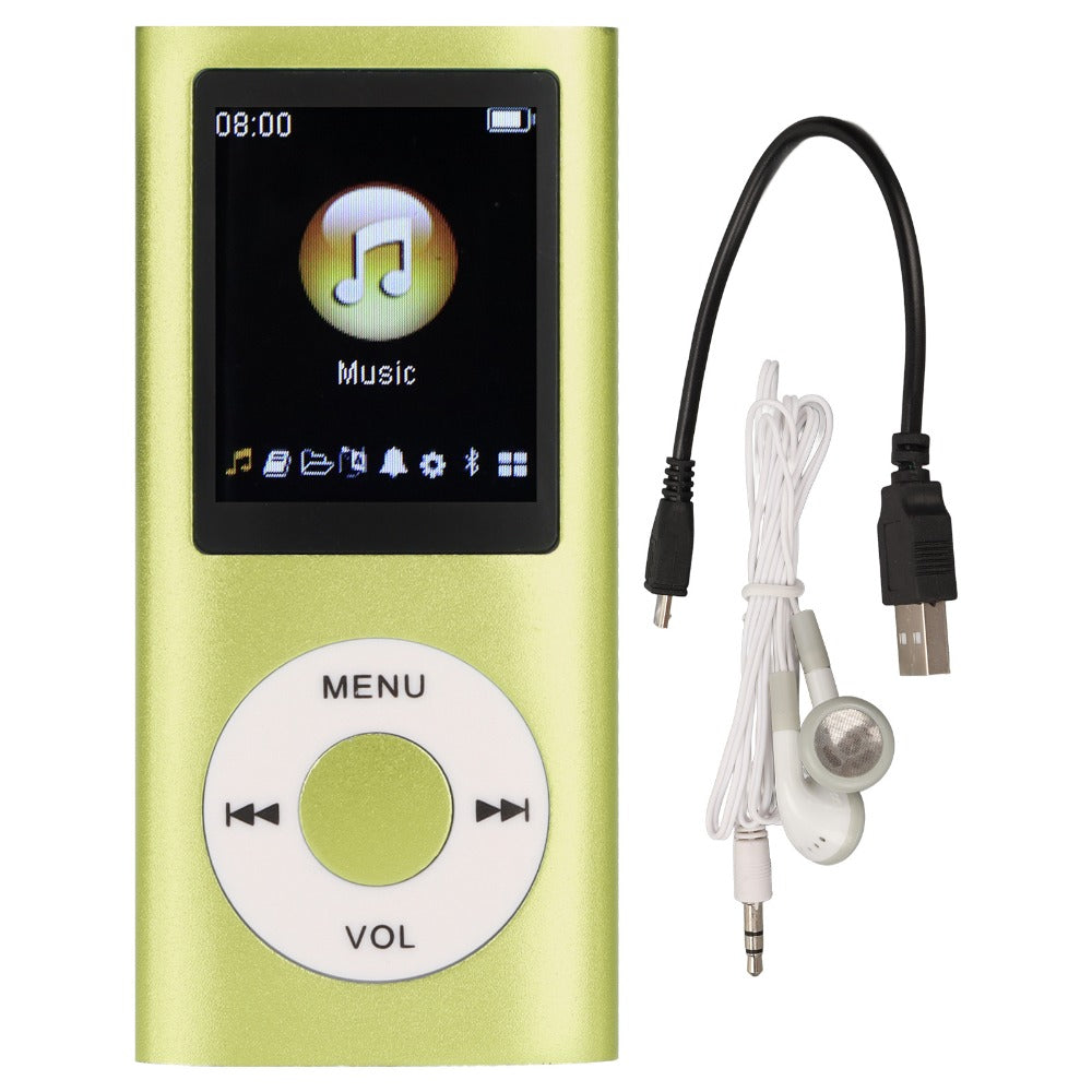 MP3 Player 8-Hour Battery 64GB Lossless FLAC, Slim 1.8 Inch LCD Aluminum Alloy Portable Music Player, Supports MP3 WMA FLAC APE, Playlist Shuffle Sleep Mode, TF Micro SD Card, Earphone & Cable Included