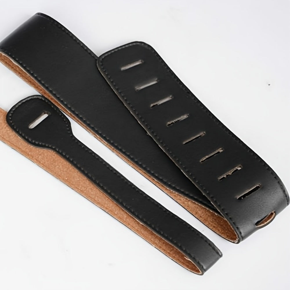 Adjustable Guitar Strap, 37 inches, Adjustable, Leathers, Wide for Supporting A Guitar detail image - detail view 4