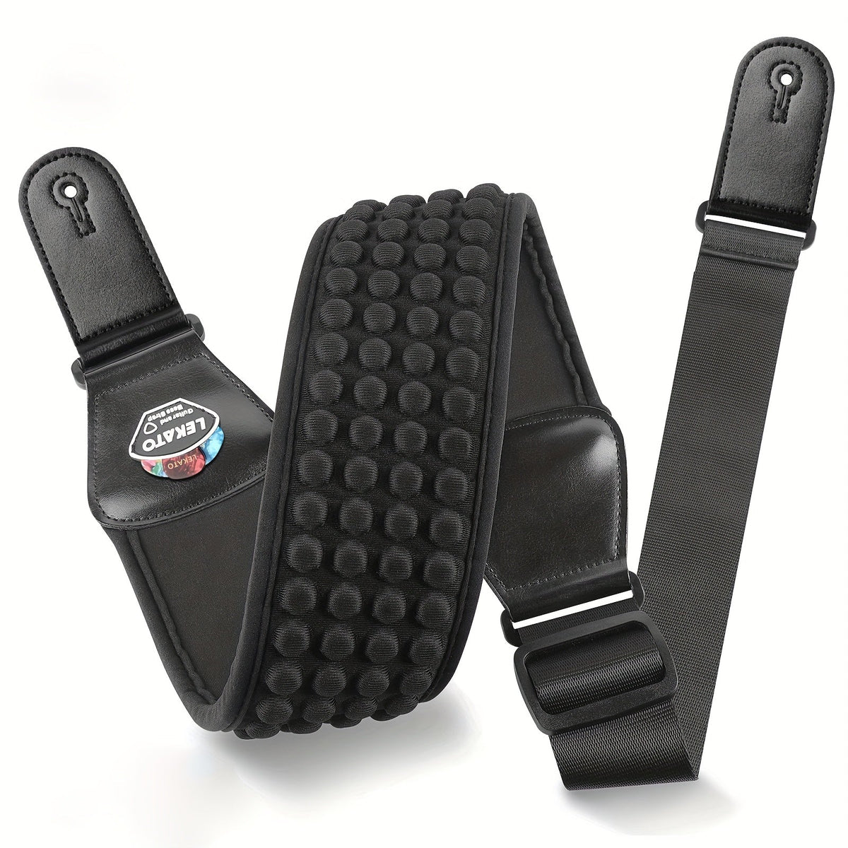 Adjustable Guitar Strap shown in the Black option
