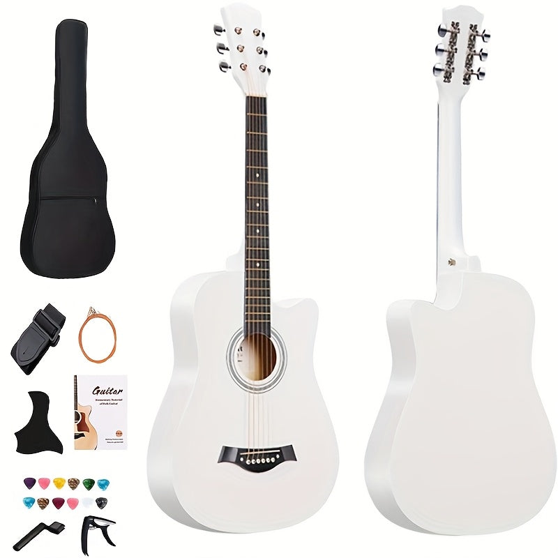 Adjustable Guitar Strap shown in the [White-A] option