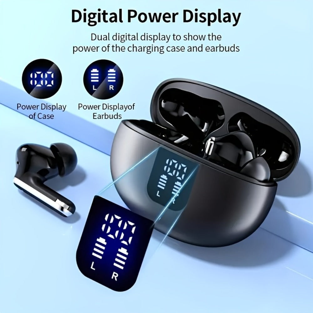 6-Mic AI Translation Earphones 3-in-1 Smart Noise Cancelling, Translate 144 Languages HiFi Sound Long Battery Life, Universal Smartphone Wireless Earbuds for Business Travel Meetings International Use