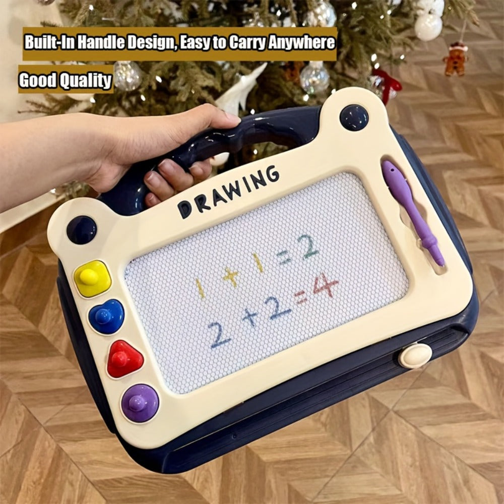Magnetic Drawing Board for Kids Colorful Erasable Sketch Pad with Stylus and Stamps Portable Doodle Board for Toddlers Ages 3+ Indoor Outdoor Travel Gift for Boys Girls