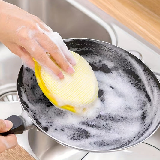 Kitchen Cleaning Sponges, Double-Sided Reusable Scrubbers, 24-Pack