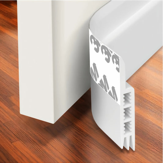 Door Draft Stopper, Self-Adhesive Silicone Door Sweep with 3-Layer Design