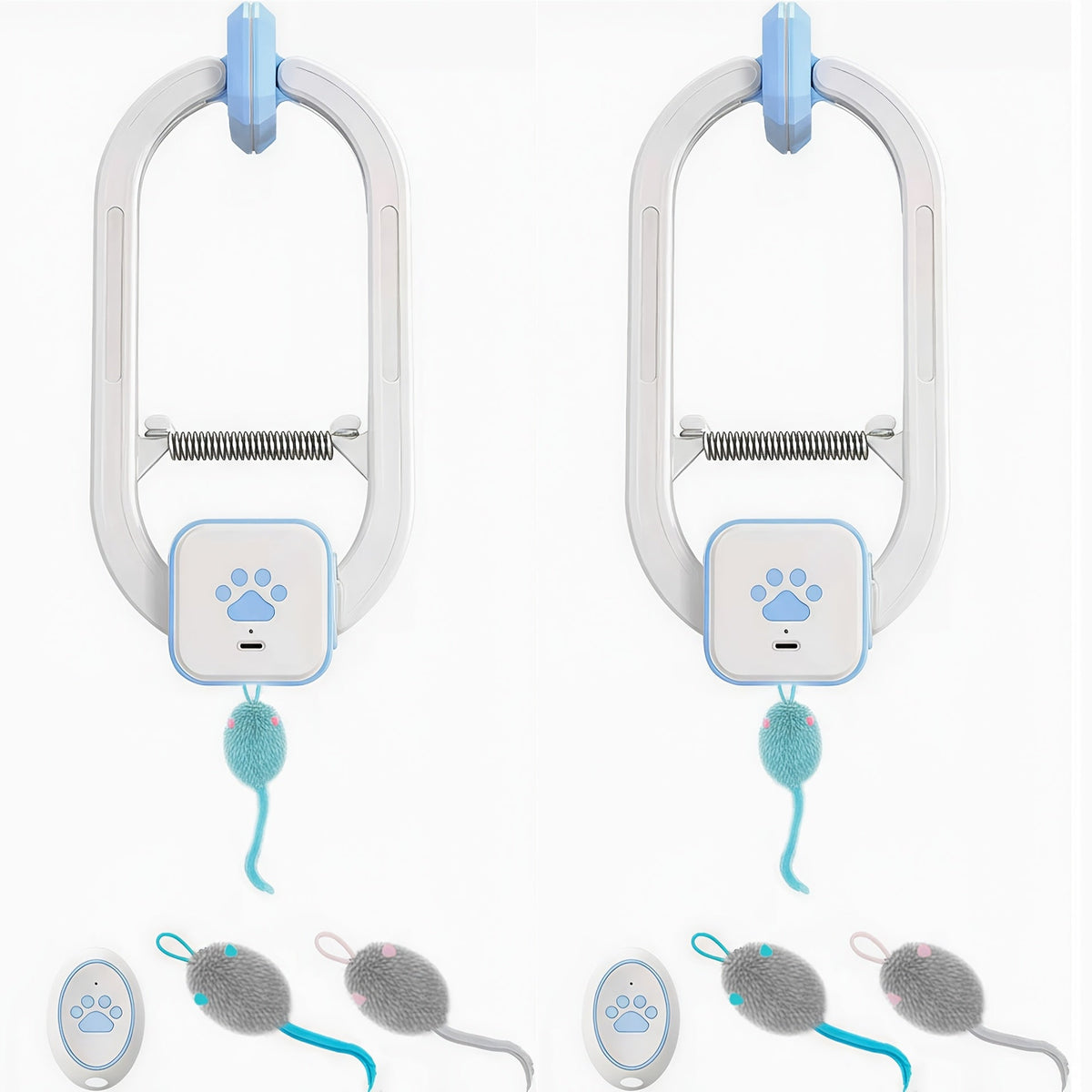 Remote Control Flying Bird Cat Toy Electric Automatic Drone with Hanging Motion Indoor Cat Enrichment Toy for Kittens Adult Cats Boredom Buster Blue 1-Pack 2-Pack