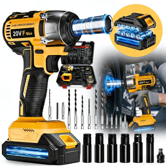 Cordless Impact Wrench, 1/2-Inch Brushless, 0–3,300 RPM with Bare-Tool and Battery Kit Options