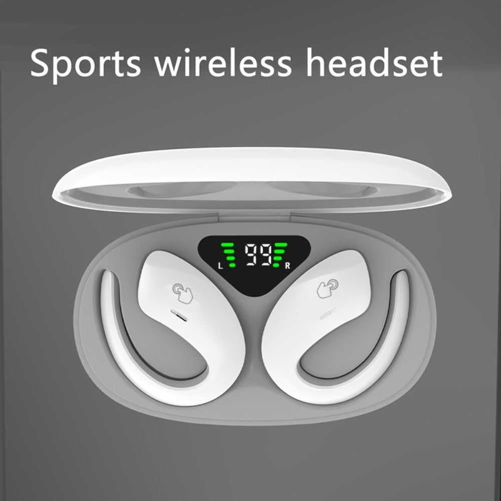 90H Wireless Earphones ENC Noise Cancellation 3D Deep Bass Secure Earhook Sport Running Earbuds Long Battery Life Bluetooth Compatible iOS Android Black White Green