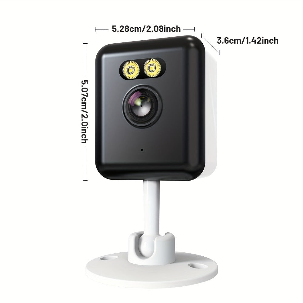 AI-Powered 3MP Indoor Security Camera 2-Pack, Humanoid Detection, Alexa Compatible, Full-Color Night Vision, Two-Way Audio, Smart Motion Alerts, 2.4G WiFi – Home Baby Pet Video Monitoring