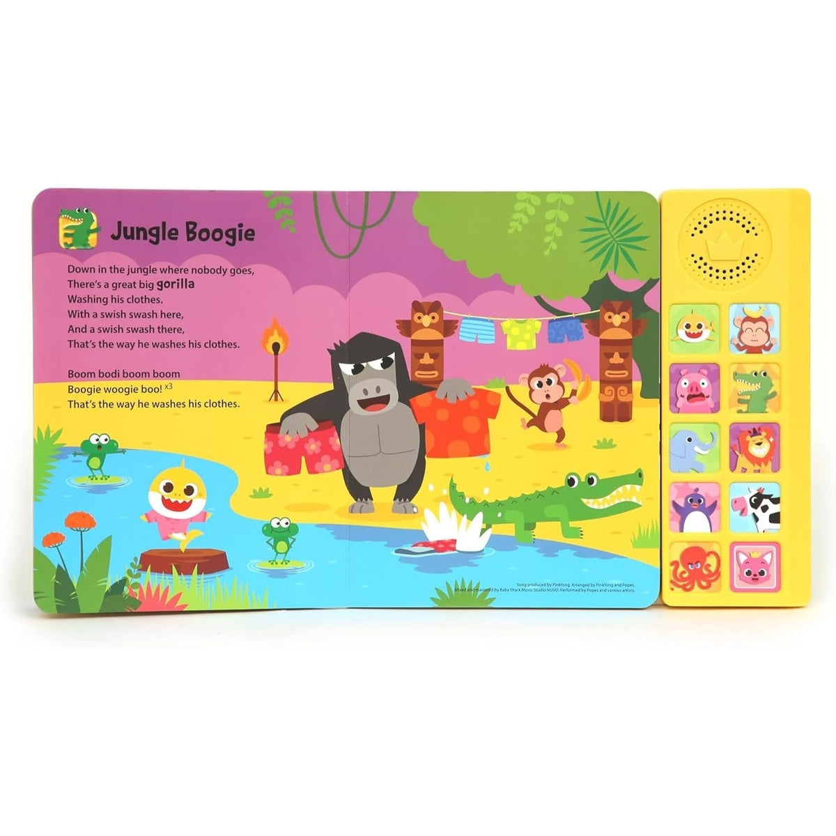 Baby Shark Sound Book for Toddlers — Pinkfong 10-Button Interactive Animal Songs Sing-Along Nursery Rhymes Learning Book Kids Ages 1-3, Birthday Baby Shower Christmas Gift