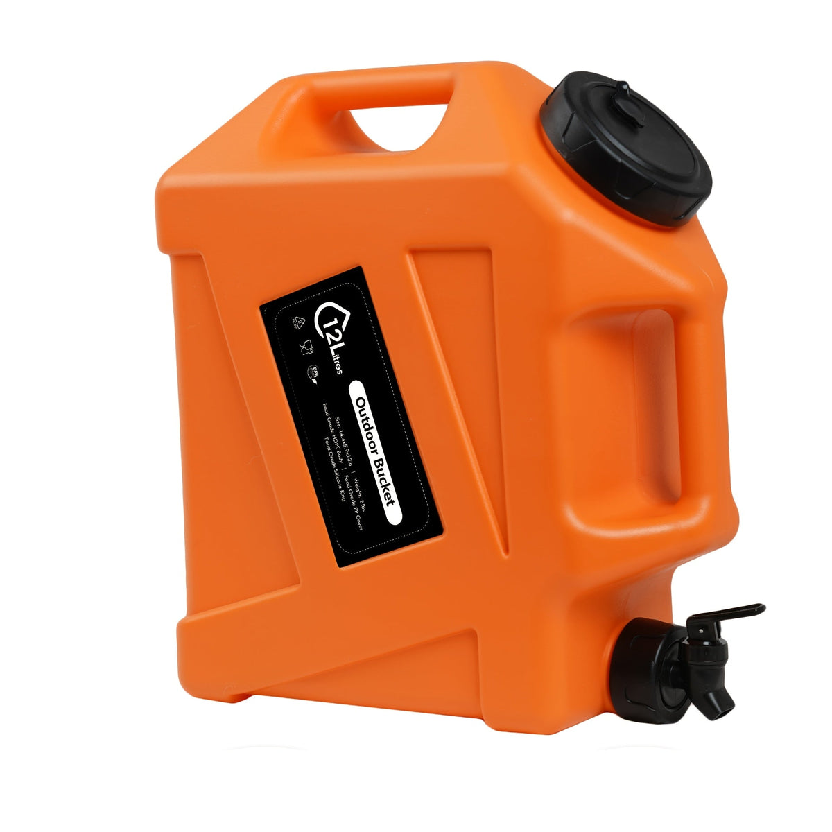 Water Storage Container with Spigot 2 Handles BPA Free PVC Collapsible Water Jug for Camping Outdoor RV Hiking Emergency Survival Portable Water Tank 3.2Gal 5Gal 2.6Gal Multi-Color Options