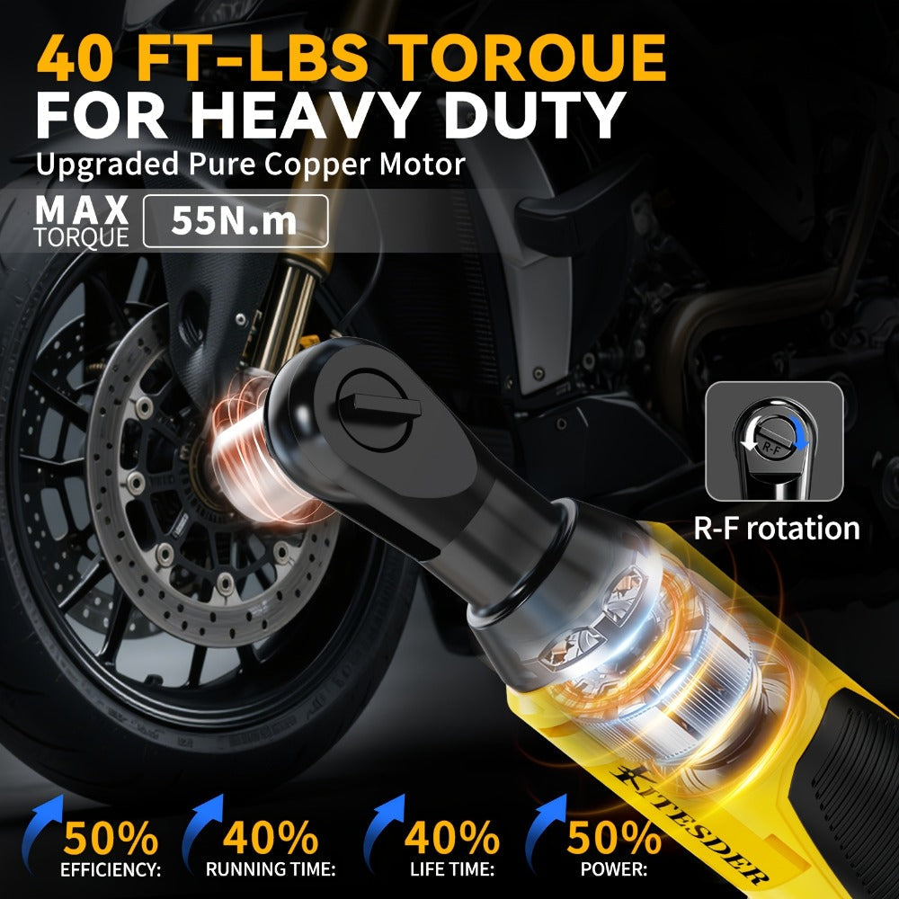 Electric Ratchet Wrench Set 12V Cordless with Lithium Battery – Fast Charge, Variable Speed Trigger, Socket Sleeves, for Automotive Repair, Screws & Nuts – Basic & Full Kit Options