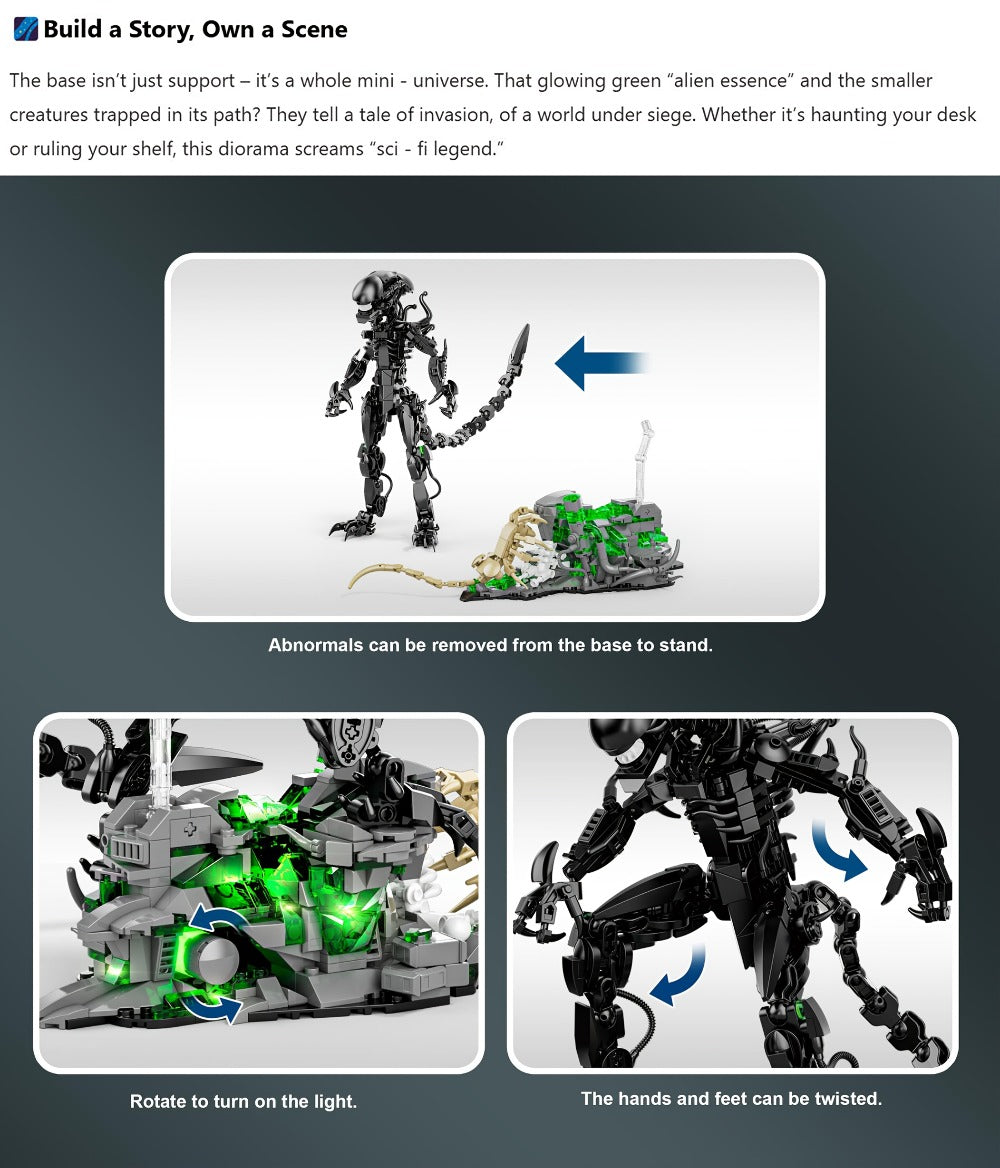 958-Piece Alien Beast Building Block Model Kit