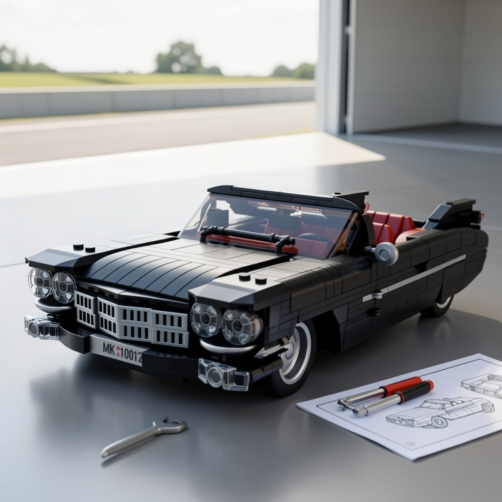 Mould King 10012 Black Sports Car Building Block Set, 1245 Pcs Static Display Model