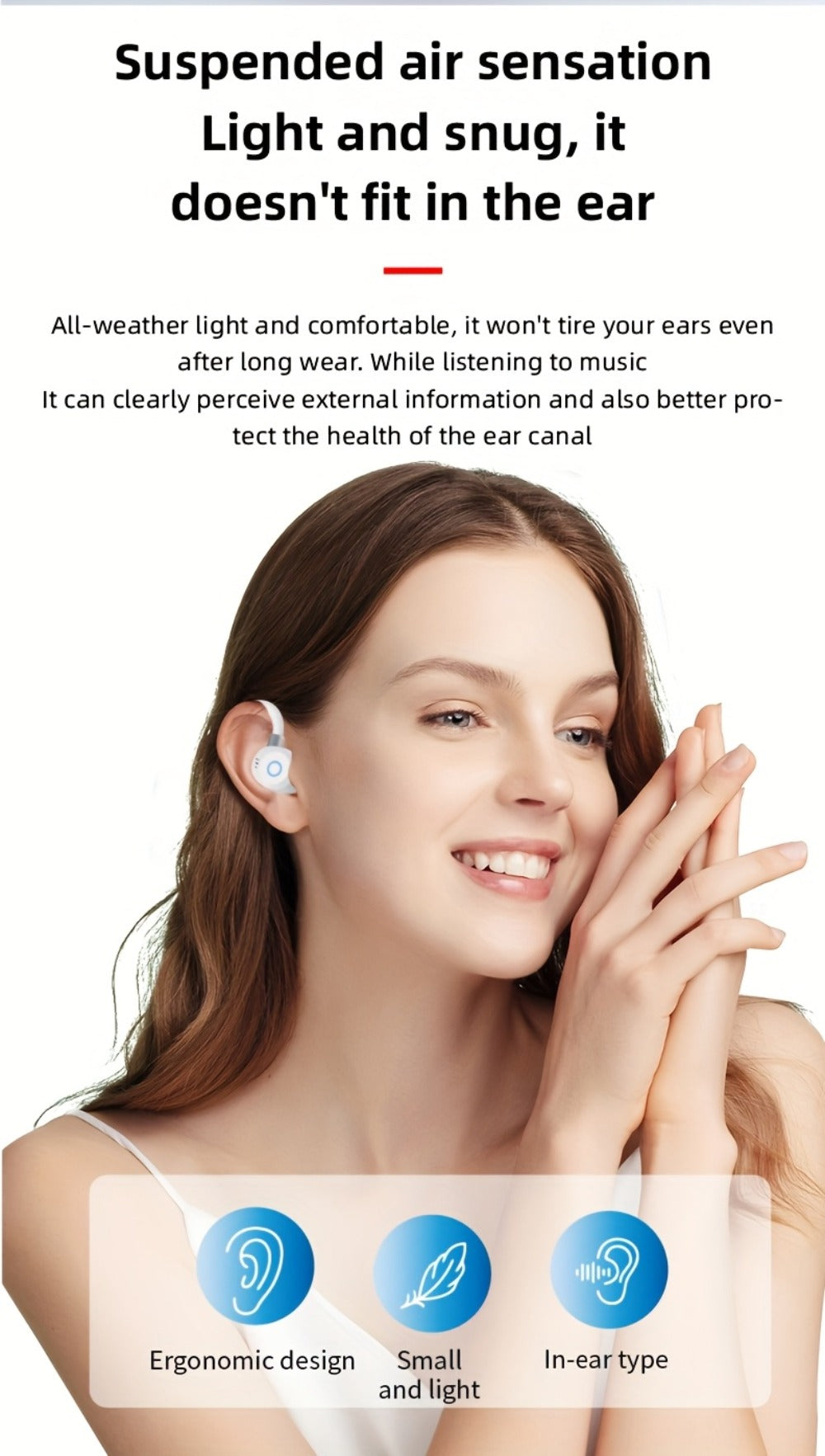 Hi-Fi Stereo Wireless Earbuds LED Digital Display Touch Control Noise Canceling Fast Charging Gaming Sport Headset Lightweight In-Ear Earphones for Commute Gamers iOS Android Black Blue White