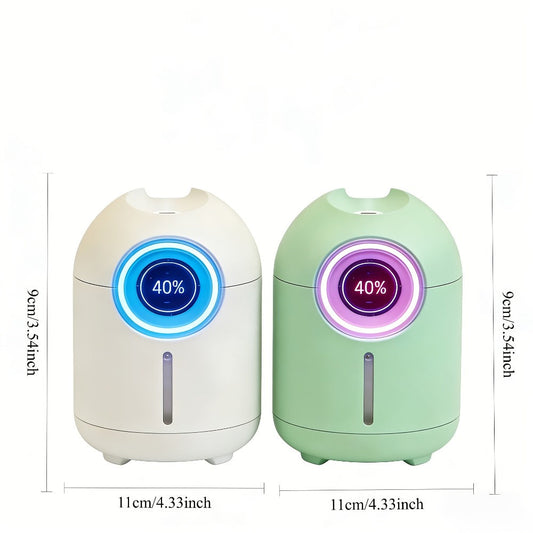 Mini Aroma Humidifier Set of 3 with LED Night Lights, Adjustable Mist, White and Green