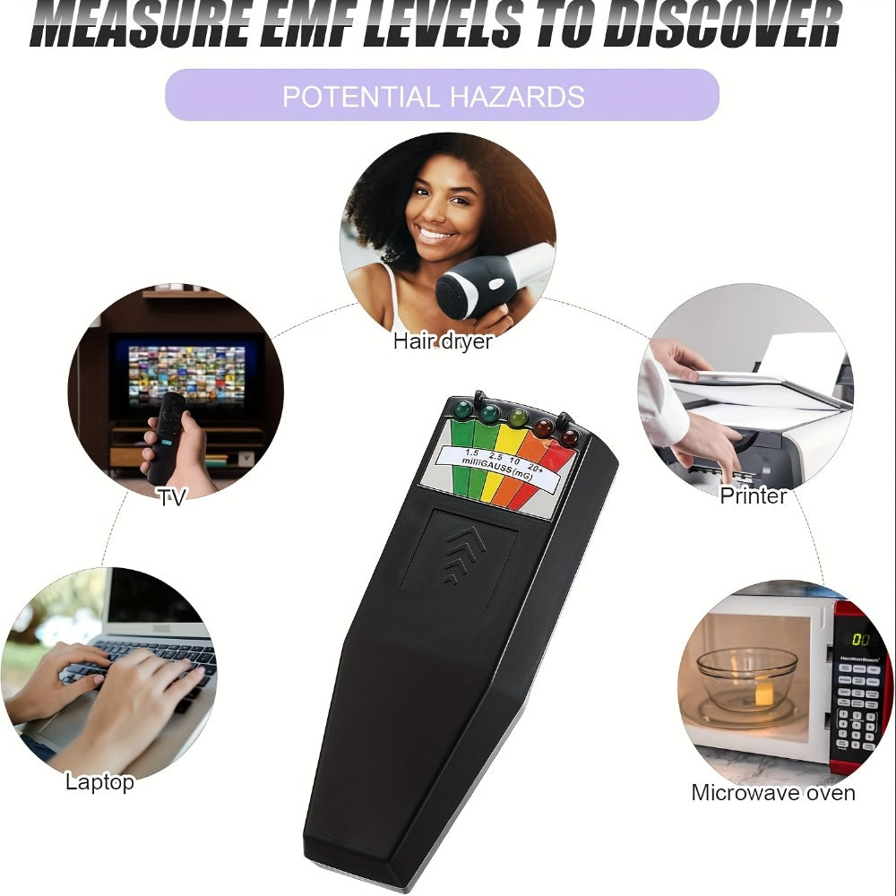 Ghost Hunting Equipment Kit 7pcs, EMF Electromagnetic Paranormal Detector, Digital EVP Voice Recorder 8GB, Handheld Radio, UV Flashlight, LED Cat Balls, Paranormal Investigation Set for Beginners & Pros