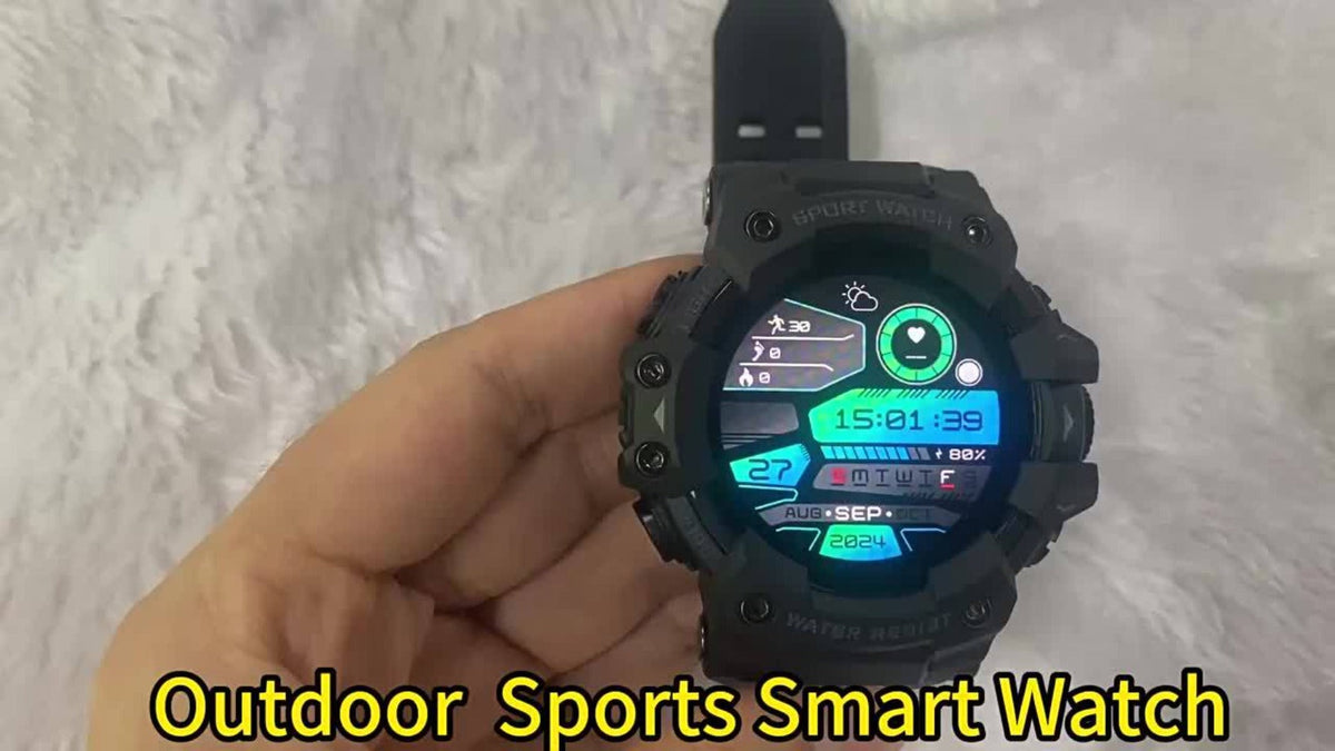 Tactical Smartwatch for Men, LED Flashlight & SOS Emergency, 1.32" TFT Screen, Bluetooth Calling, 100+ Sport Modes, Heart Rate SpO2 Sleep Tracker, Camouflage & Matte Colors – iPhone & Android Compatible